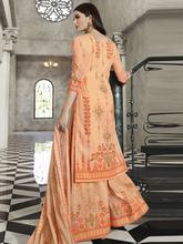 Stylee Lifestyle Orange Cotton Printed Dress Material-2092
