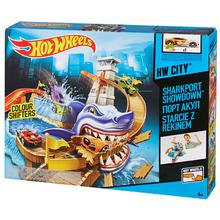 Hot Wheels Colour Shifters Sharkport Showdown Track Set For Kids - BGK04