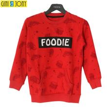 Gini & Jony Red Printed Sweatshirt For Boys