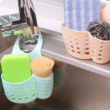 Sink Sponge Holder 2 Bags Holes Tap Hanging Strainer Organizer Storage-Blue