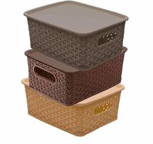 Storage Organizing Basket with Cover |1 Compartment Heavy Duty Portable Storage Bin and Basket | Baskets with Lid