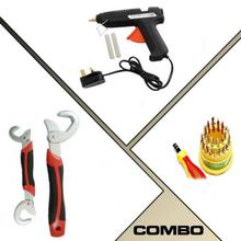 Combo of Snap & Grip Tool, Hot Melt Glue Gun and 31 In 1 Tools