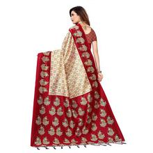 Anni Designer Women's Maroon Mysore Silk Ethnic Printed