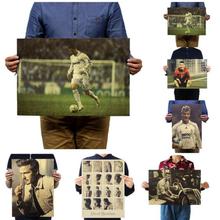 Famous Football Player Vintage Style Kraft Paper Wall Poster