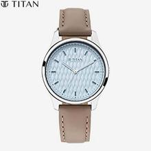 Titan Blue Dial Work Wear Watch For Women - 2639SL05
