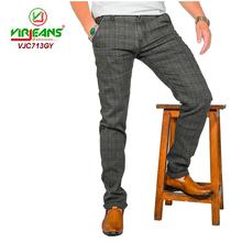 Virjeans Stretchable Cotton Check Chinos Pant for Men (VJC 713) Black