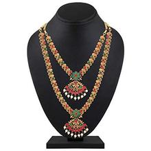 Shining Diva Fashion Latest Combo Design Pearl Necklace