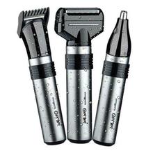 GM-572 3 in 1 Nose Hair Trimmer, Beard Trimmer and Shaver Cordless Grooming Kit