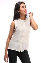 Bella Jones Sleeve Less Chiffon Blouse – White