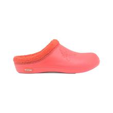 Red Warm Winter Rubber With Fur Inside Slipper For Women