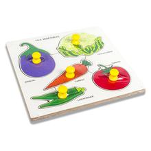 Kconnecting kids Vegetables Shape Tray Puzzle with Knobs for kids