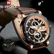 NaviForce Day Date Function RoseGold Luxury Chronograph Watch ( NF9131)