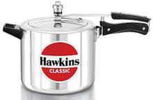 Hawkins Silver Aluminum Classic Pressure Cooker (CL8W)- 8 Litre