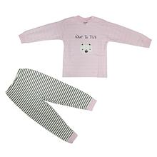 Pink Striped 2 Piece Set For Babies