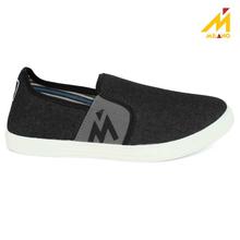 Milano Black/Grey Canvas Shoes For Men