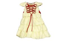 Red Rose Dress – Cream/White