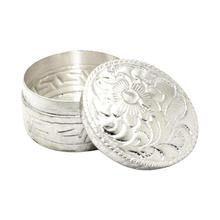 Pure Silver Floral Carved Asarfi Box - SAF27210 - 17.314g