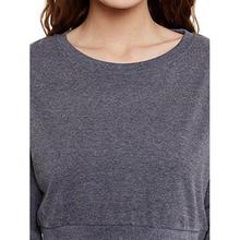 Miss Chase Womens Dark Grey Crop Top