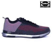 Caliber Shoes Black/Red Ultralight Sport Shoes For Men - ( 580)
