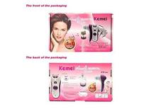 KM 3066 Kemei 6 in 1 Electric Rechargeable Shaver Epilator Razor professional Face Washing Cleanser Set Epilator for Lady