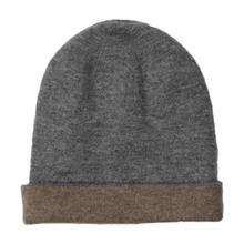 Grey Double Sided 100% Cashmere Cap