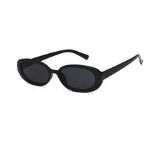 Black Border Oval Design Sunglasses for women