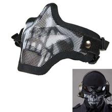 FashionieStore Face Mask Anti-fog Anti Respirator Anti Dust Haze Strike Metal Mesh Protective Mask Half Face Tactical Airsoft Military Mask BK1