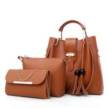 3 Piece: Women's PU Leather Designer Handbags