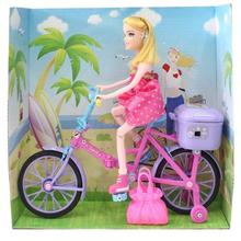 Mylti-color Doll On Musical Bicycle For Kids - 6587