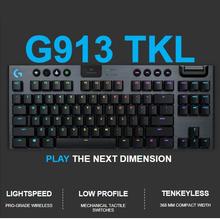 Logitech G913 Tenkeyless RGB Mechanical Gaming Keyboard | Bluetooth Support | Low Profile Keys | GL Clicky Switches