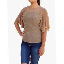 Sheer Crinkled Butterfly Top For Women