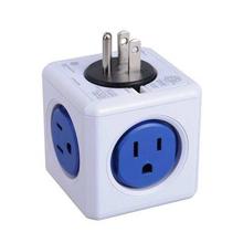 PowerCube 4 Outlets Dual USB Port Surge Protector Wall Adapter Power Strip