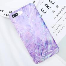 USLION Colorful Marble Phone Case For iPhone 8 Plus Smooth Silicon