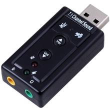 Usb 7.1 Channel 3D Stereo Audio External Sound Card Adapter With Mic