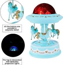 Carousel 360' Horse Rotating Color Changing Light Music Box