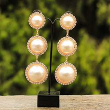 Pearl Studded Drop Earrings For Women - S5003