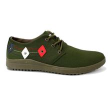 Army Green Lace-Up Shoes For Women