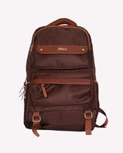 6004 Black/Brown Dual Compartment Backpack With Laptop Space ( 1 Year Warranty)