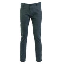 Slim Fit Check Chinos Pant For Men-Emerald Green