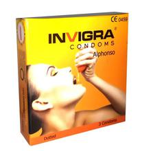 INVIGRA ,MANGO FLAVORED,DOTTED,LUBRICATED,TEAT-ENDED,LATEX CONDOMS