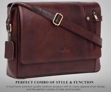 WildHorn Nepal Genuine Leather Maroon Messenger Bag suitable for office, college and for laptops upto 14.5 inches (MB 570)