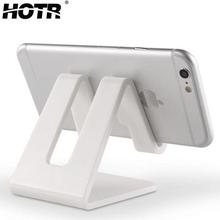 HOTR Universal Desk Holder Tablet Mobile Phone Holder with Shock-proof Silicone Pad Strong Plastic Cell Phone Holder Stand Mount