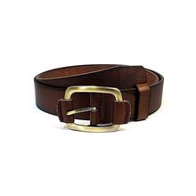 Brown Textured Belt For Women