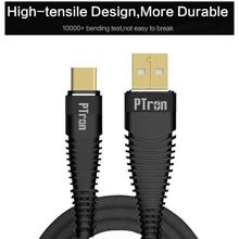 PTron Gravita 2A Type C USB Data Cable Gold Plated Charging Cable For All Type C Smartphones (Red)