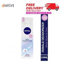 Nivea White Musk and Care Body Deodorizer For Women, 120ml