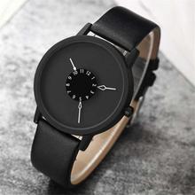 Paidu Black Dial Trendy Analog Turntable Casual Watch For Women