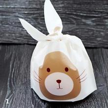 25Pcs/lot Cute Rabbit Long Ear Candy Bags Bunny Cookie Biscuit