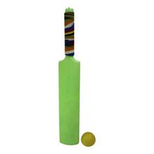 Green Plastic Cricket Bat & Ball For Kids (3 x 20 Inches)