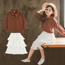 New chiffon shirt _ girls spring and autumn dress suit