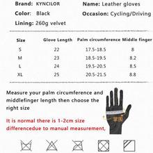 Men's Leather Gloves Black Touch Screen Gloves